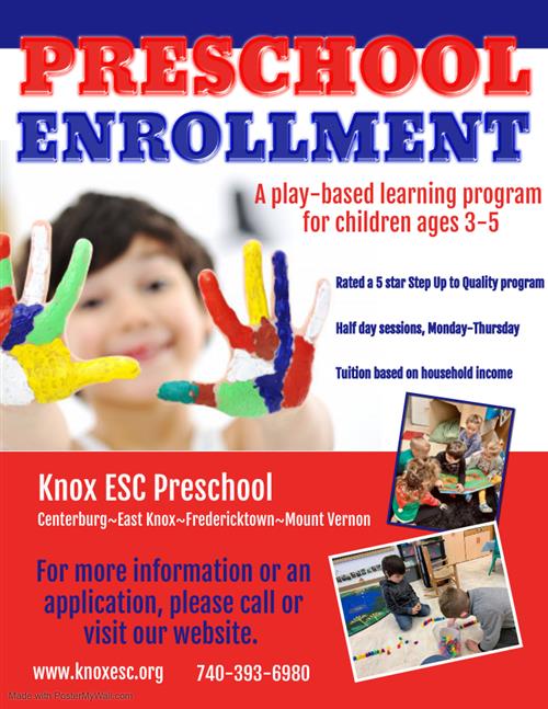 Preschool enrollment flyer